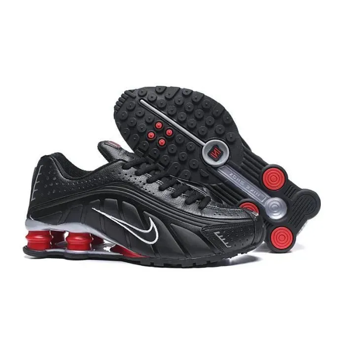 Nike Shox R4 Noir Rouge Slip Assist Breath Option