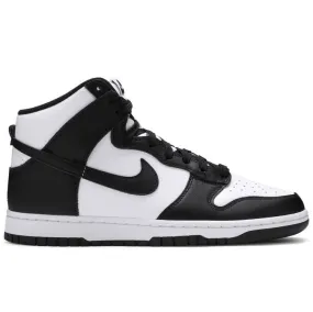 Nike Dunk High Black White Panda Daily Steps suede upper