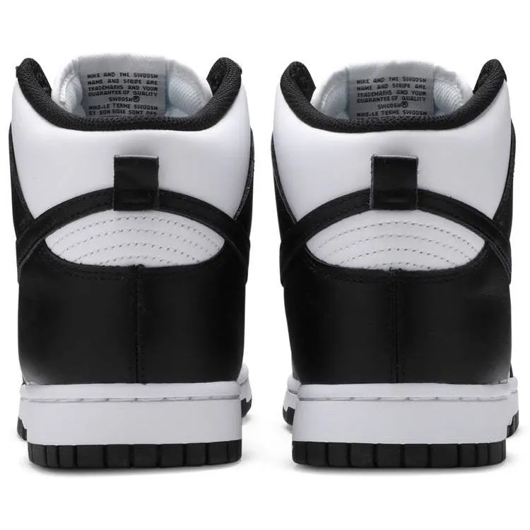 Shock   Absorbing Elastic Nike Dunk High Black White Panda