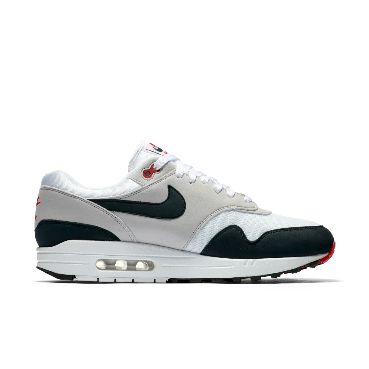 Responsive Heel Geometry Nike Air Max 1 anniversary (White/Dark/Obsidian)