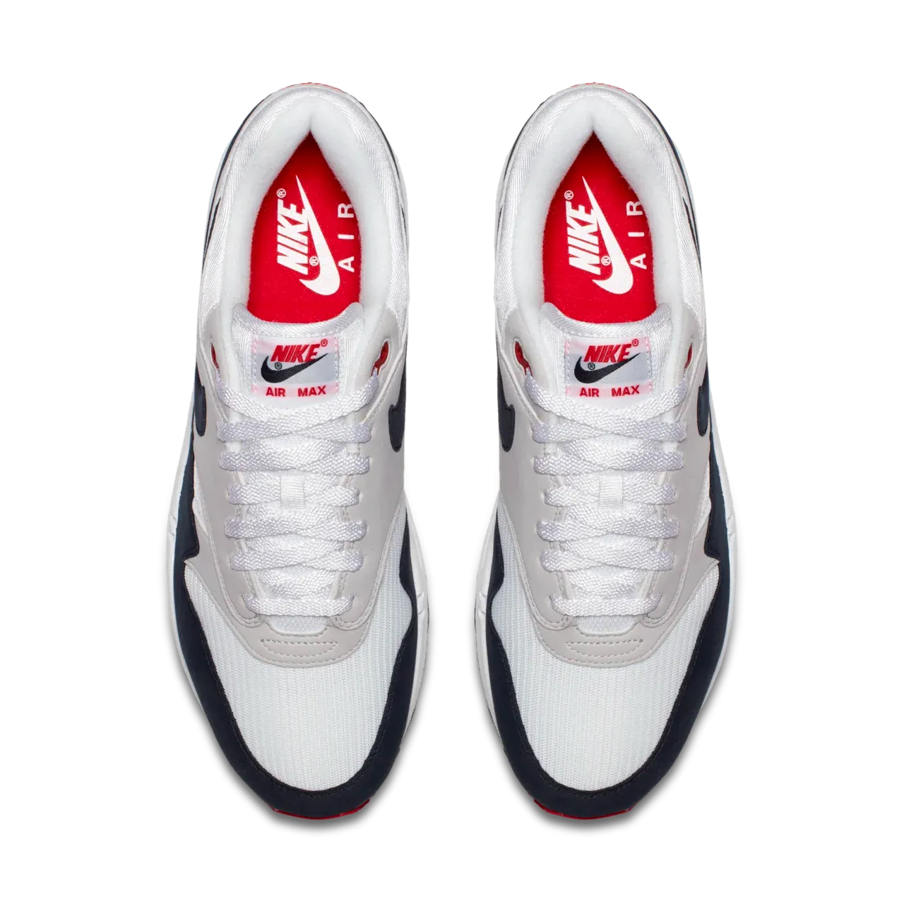 Rubber Traction Grip Moisture Wicking Insole Nike Air Max 1 anniversary (White/Dark/Obsidian)