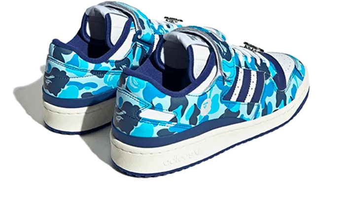 Sleek Profile Shoes Forum 84 Low Bape 30th Anniversary Blue Camo