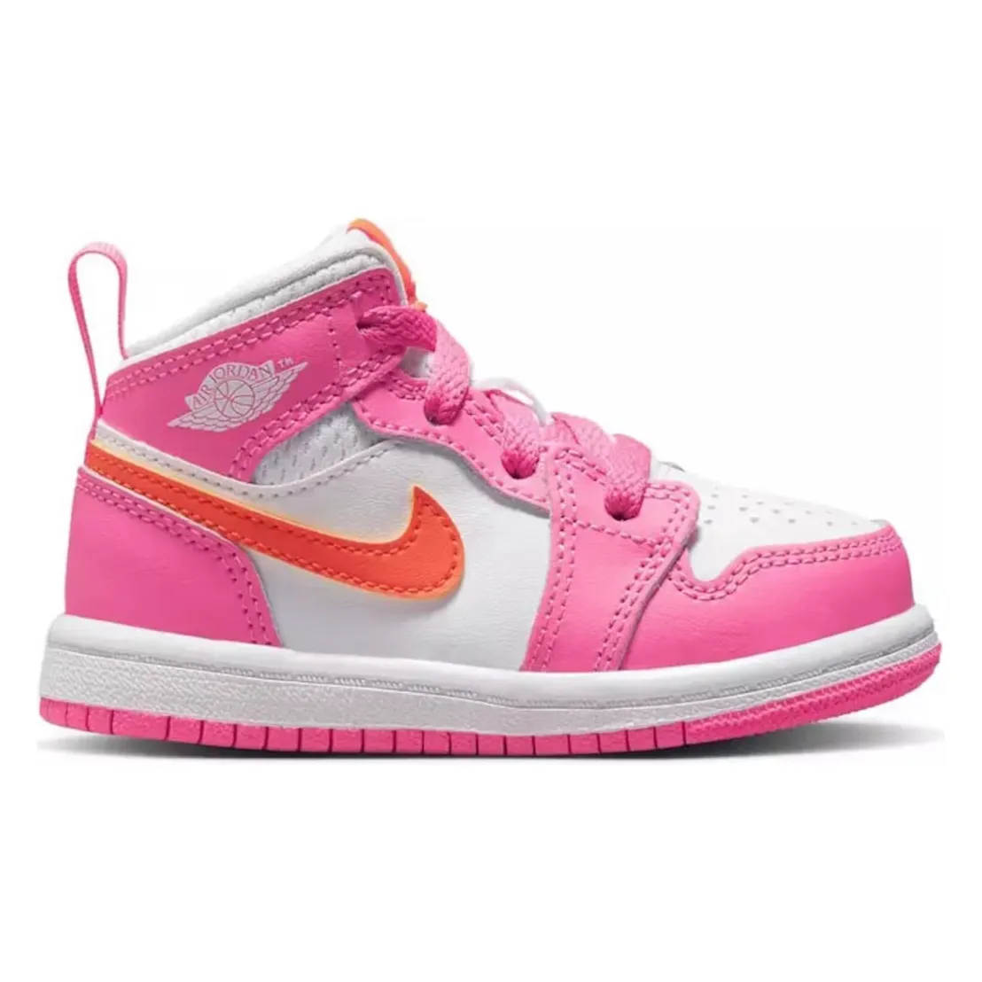 Modern Design Jordan 1 Mid Pinksicle Safety Orange (TD)