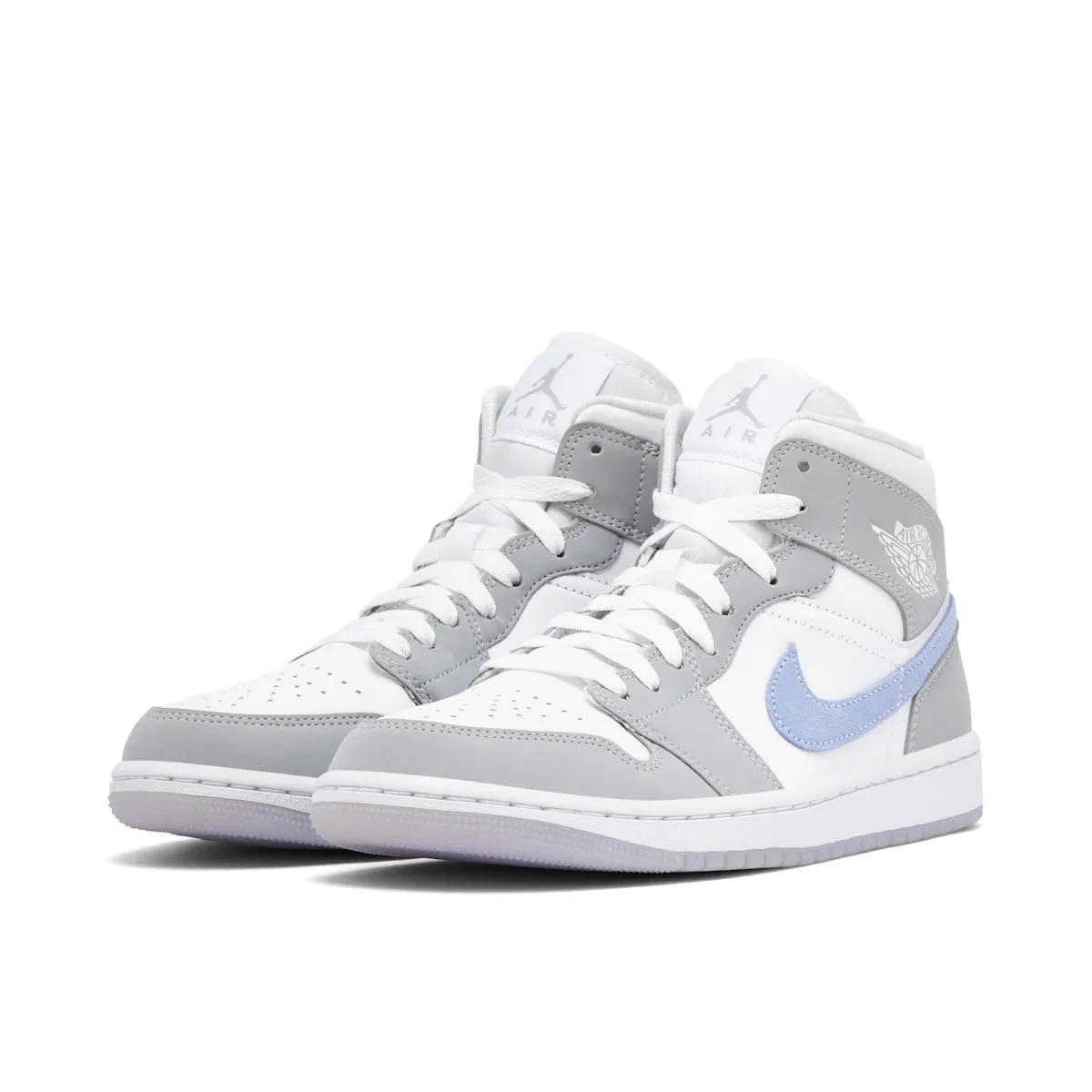 Steady Pace Gel cushion Jordan 1 Mid Wolf Grey Aluminum (W)