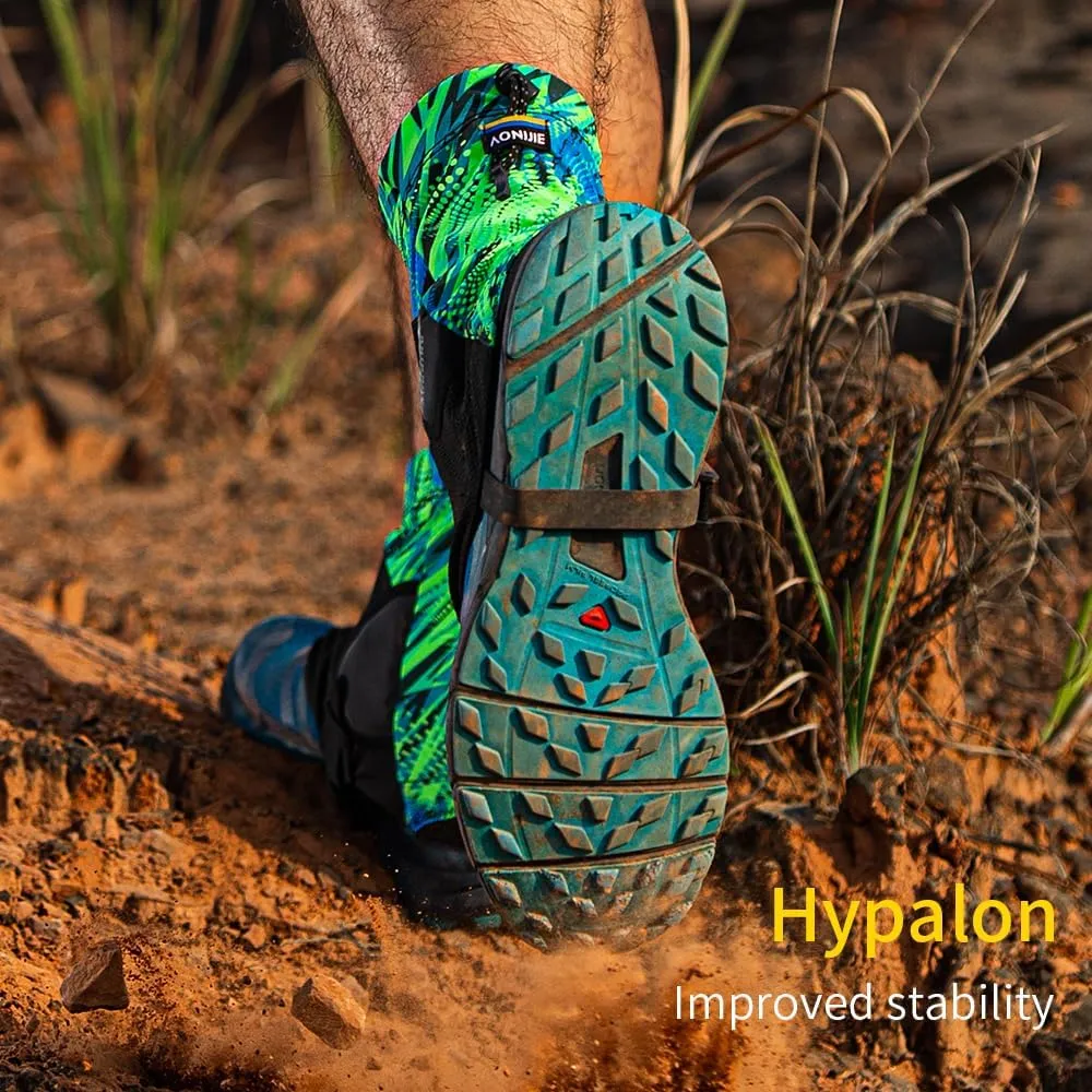 AONIJIE Outdoor Low Trail Gaiters Reflective Running Shoe Cover Protective Sandproof and Waterproof Shoe Covers for Mountaineering Walking and Running