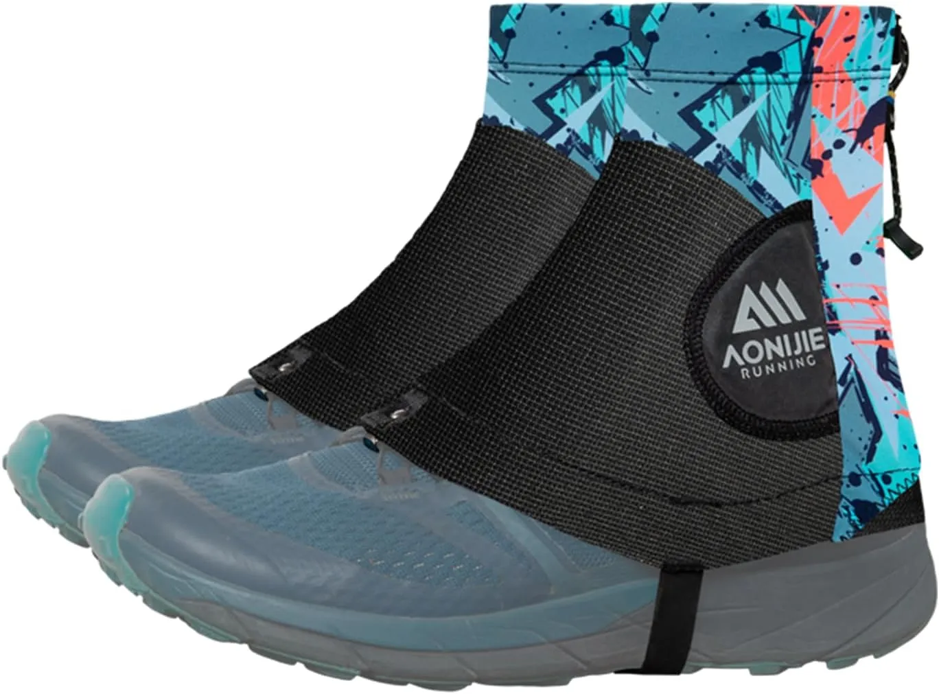 AONIJIE Outdoor Low Trail Gaiters Reflective Running Shoe Cover Protective Sandproof and Waterproof Shoe Covers for Mountaineering Walking and Running