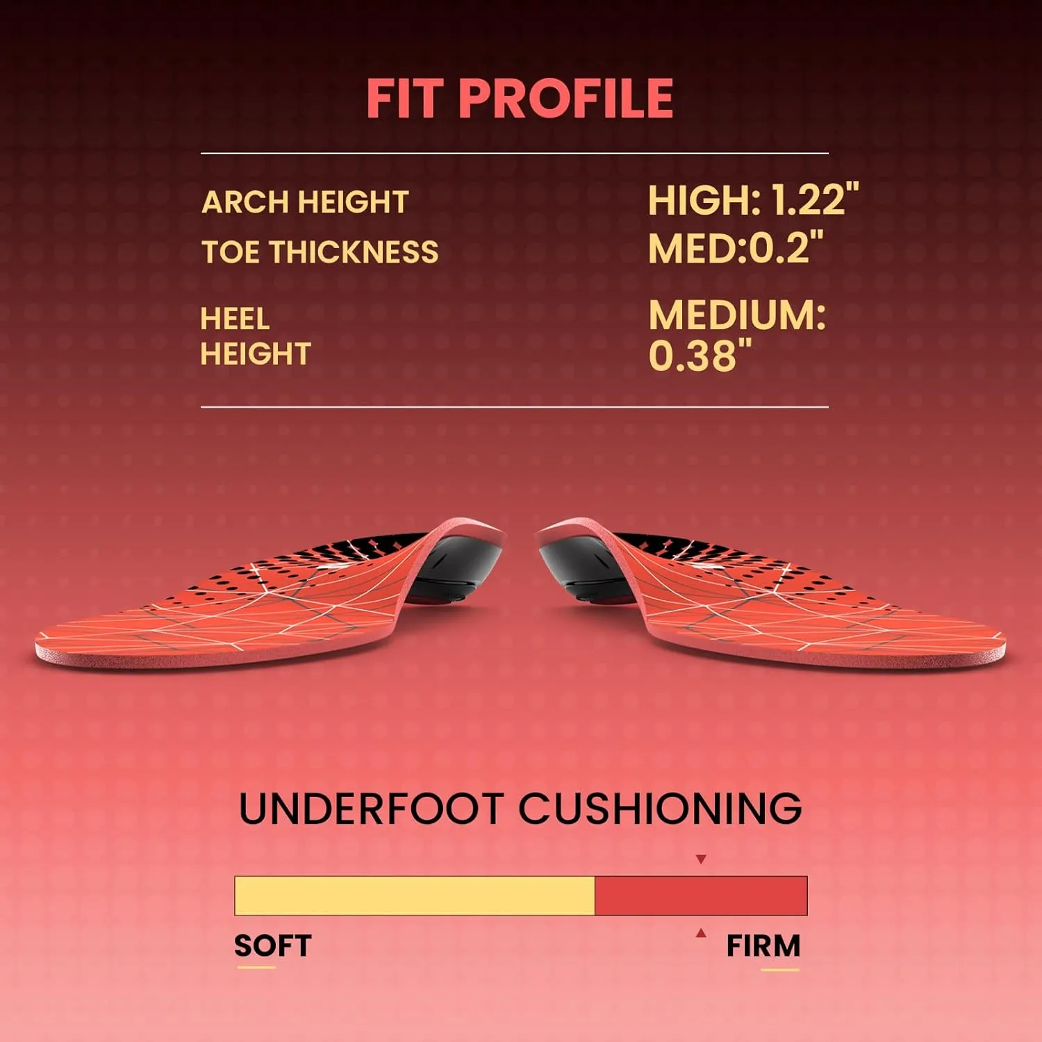 Arch Support Insoles for Plantar Fasciitis - Welnove Ultra Light High Arch Support Inserts - Orthotic Shoe Insole for Heel Pain, Flat Feet,Heel Spurs - Work Boot Insoles for Standing All Day (M)