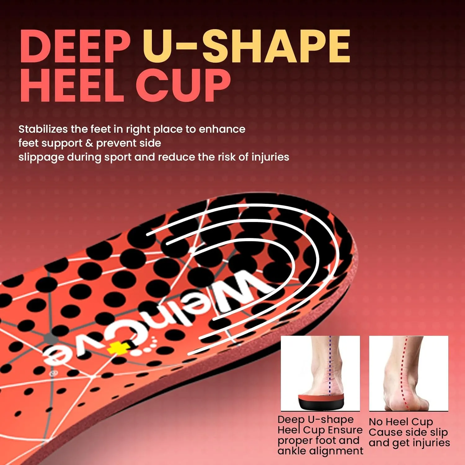 Arch Support Insoles for Plantar Fasciitis - Welnove Ultra Light High Arch Support Inserts - Orthotic Shoe Insole for Heel Pain, Flat Feet,Heel Spurs - Work Boot Insoles for Standing All Day (M)