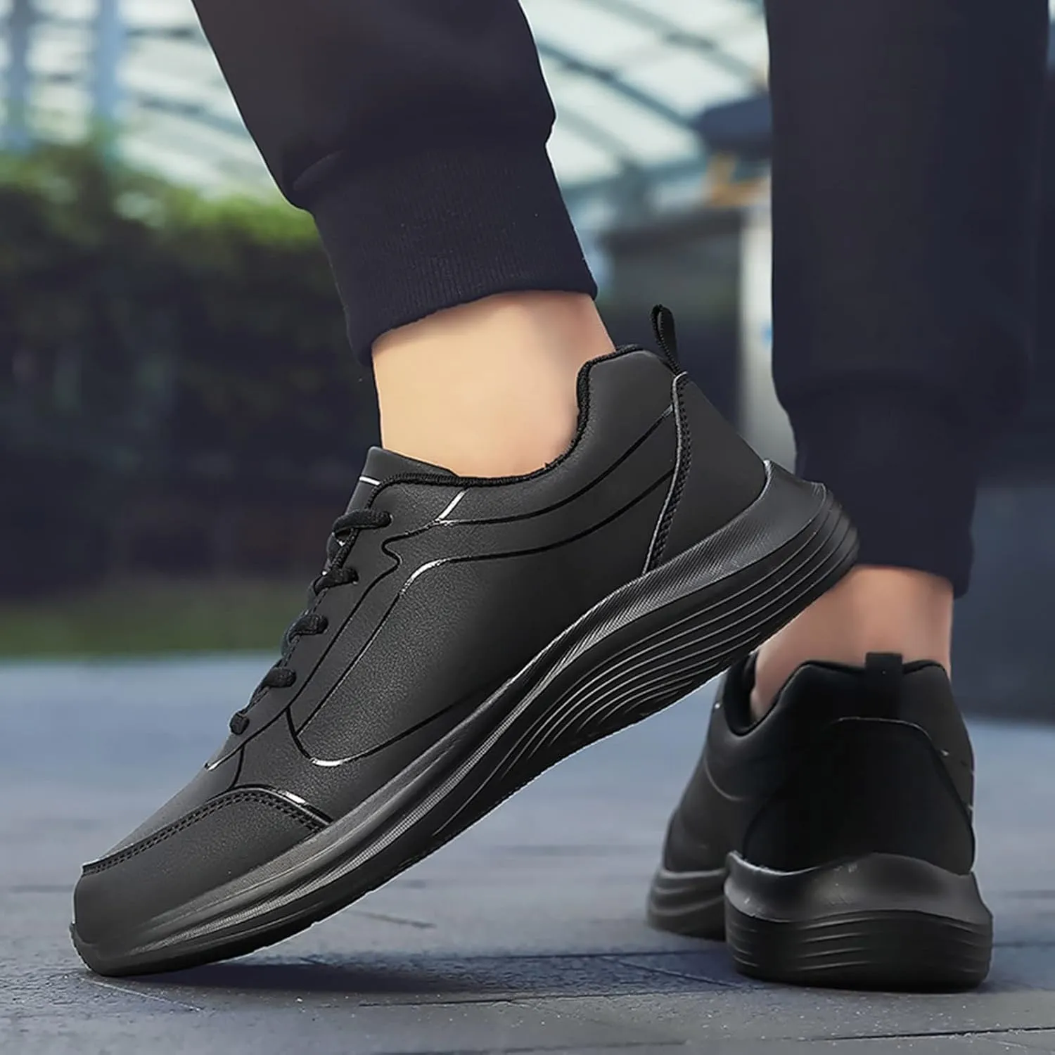 Arch Support Non Slip Minimalist Shoes for Men Recovery Air Athletic Running Tennis Shoe Non Slip Walking Shoes