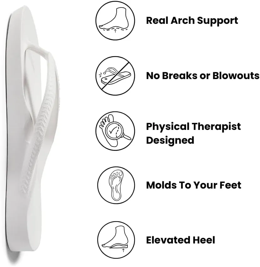 Archies Arch Support Flip Flops for Men & Women  Orthotic Sandals for Plantar Fasciitis Relief  Lightweight, Cushioning, Shock-Absorbing Thong Sandals for Walking, Foot Pain & All-Day Comfort