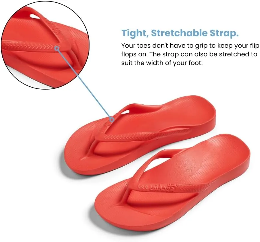 Archies Arch Support Flip Flops for Men & Women  Orthotic Sandals for Plantar Fasciitis Relief  Lightweight, Cushioning, Shock-Absorbing Thong Sandals for Walking, Foot Pain & All-Day Comfort
