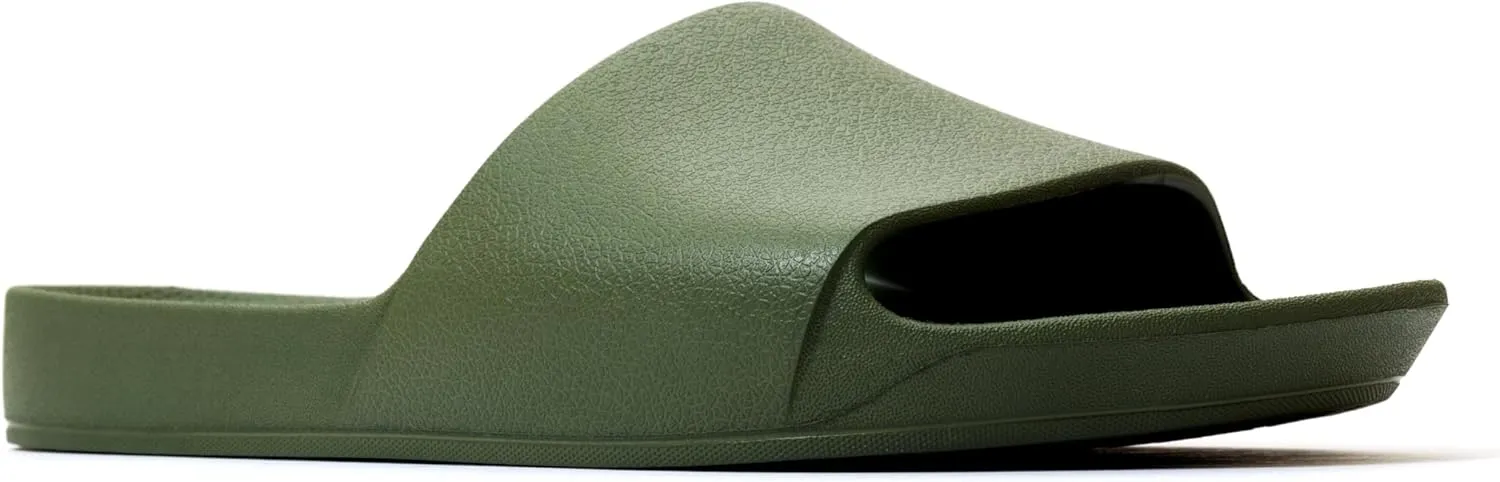 Archies Arch Support Slides  Orthotic Recovery Sandals for Plantar Fasciitis Relief, Foot Pain & Heel Pain  Lightweight, Cushioned, Shock-Absorbing Slides for Walking, Standing, and All-Day Comfort