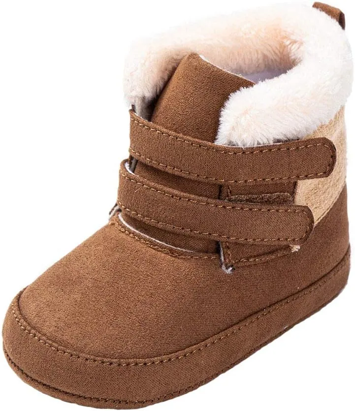 Baby Girls' Premium Soft Sole Warm Winter Prewalker Toddler Snow Boots