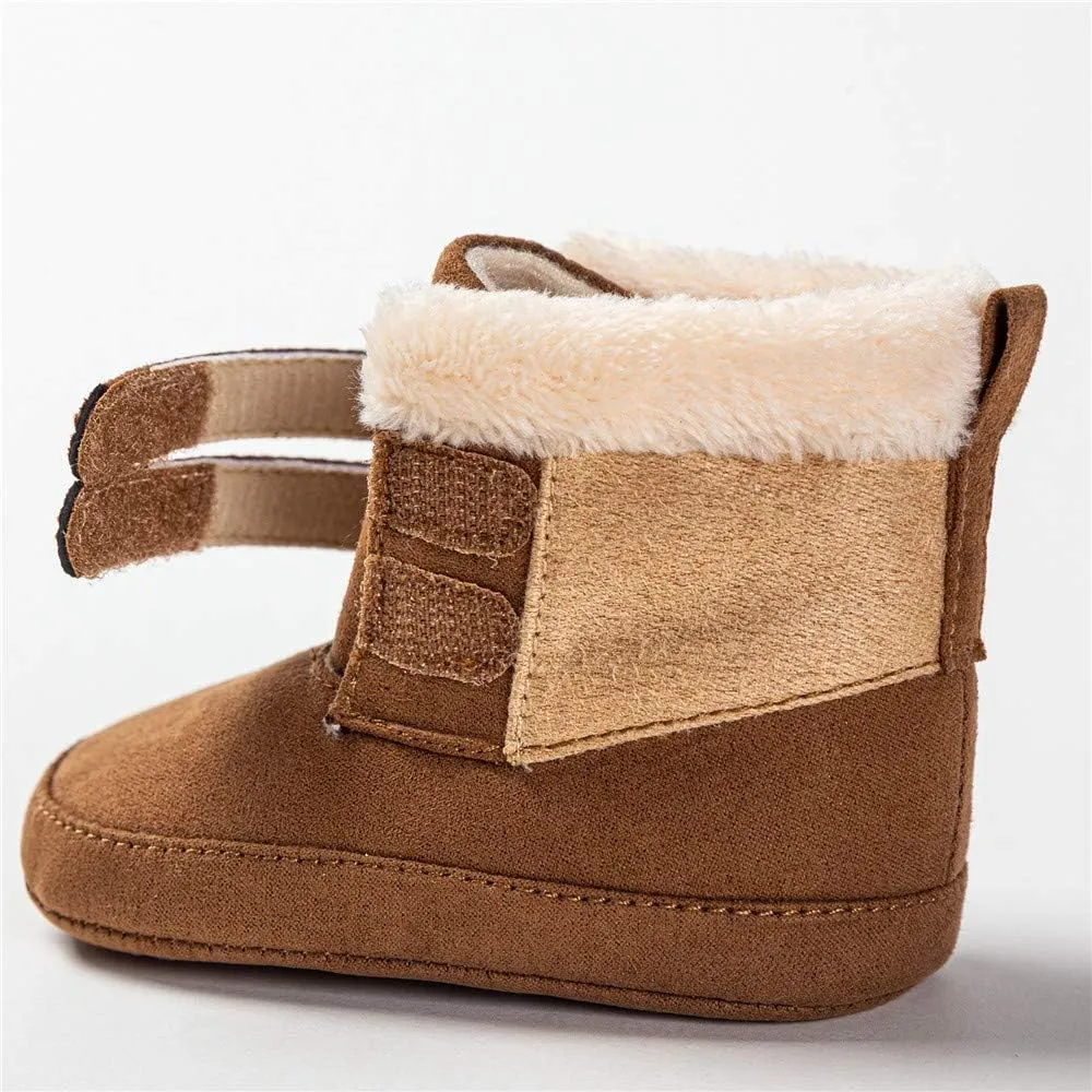 Baby Girls' Premium Soft Sole Warm Winter Prewalker Toddler Snow Boots