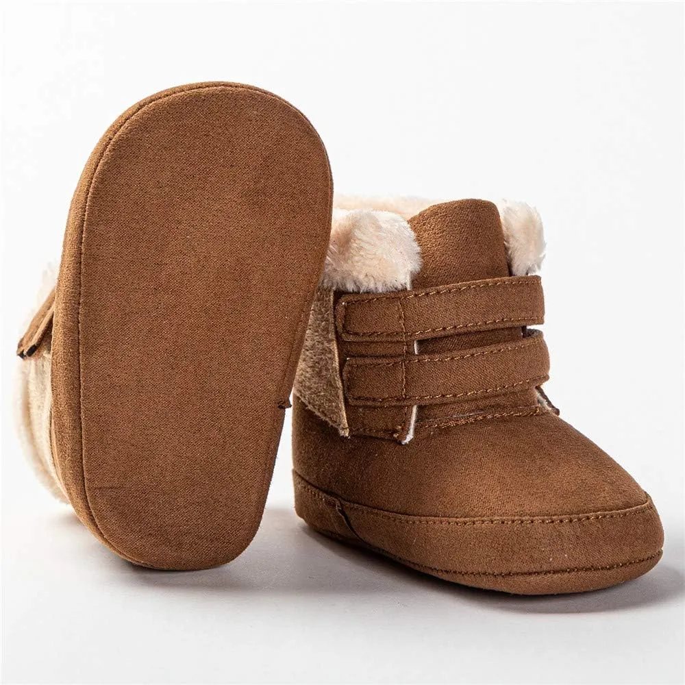Baby Girls' Premium Soft Sole Warm Winter Prewalker Toddler Snow Boots
