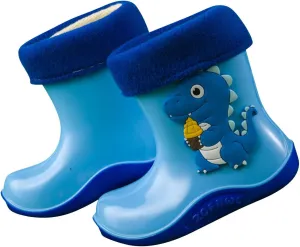 Baby Rain Boots Children's Dinosaurs Print Rain Boots Non Slip Children Water Shoes Non Slip Winter Breathable Boots