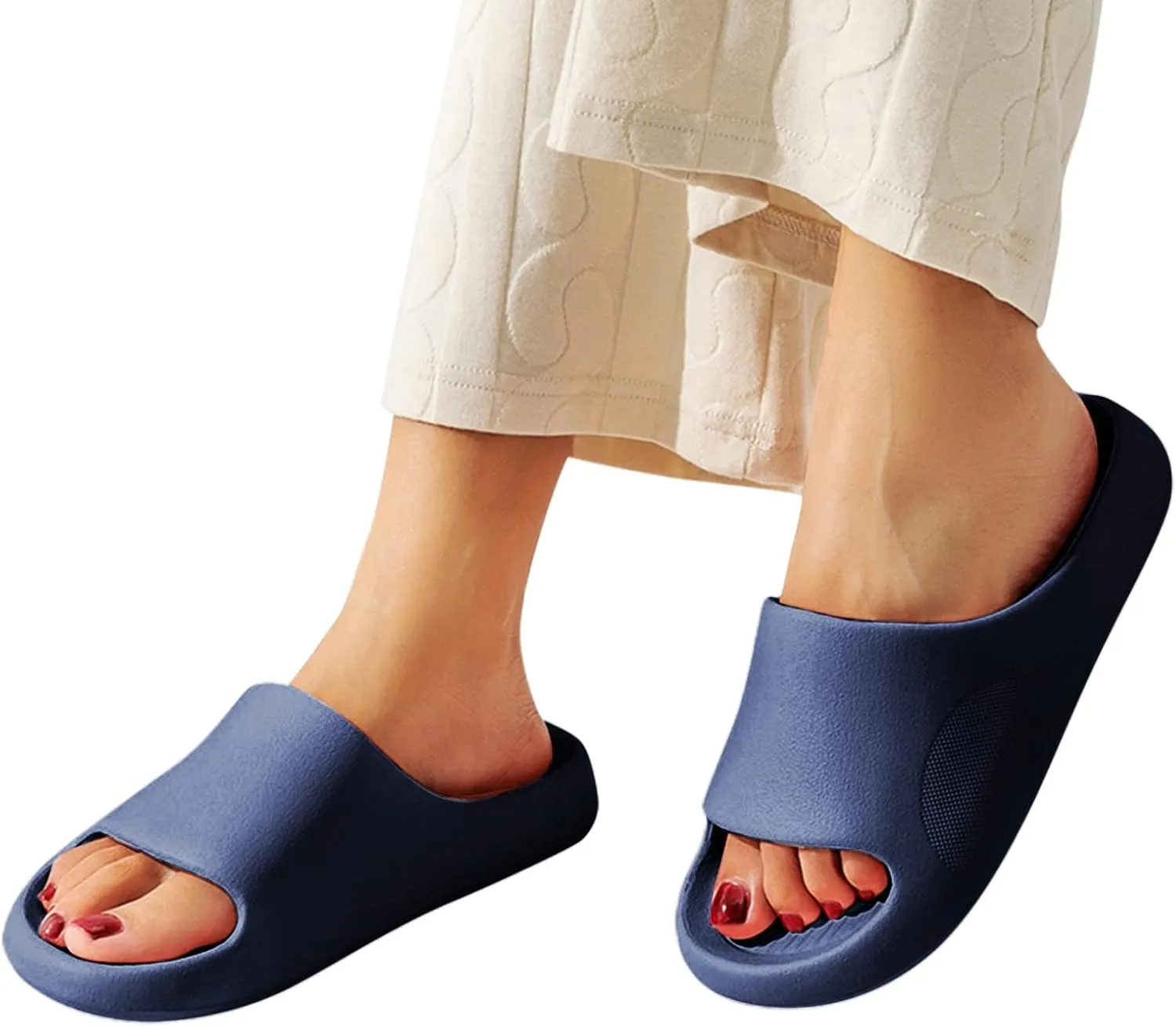 Bathroom Slipper Women and Men Cloud Slides Mens Showers Sandals Pillow Slippers Non Slip Quick Drying Non-Slip