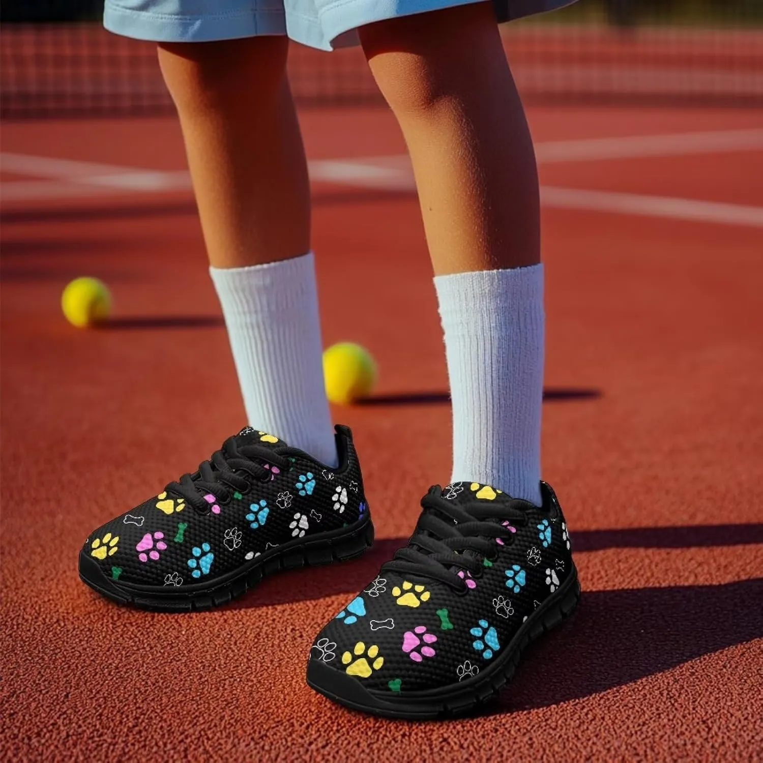 Biyejit Boys Girls Casual Shoes Kids Tennis Running Sports Lace Up Athletic Sneakers