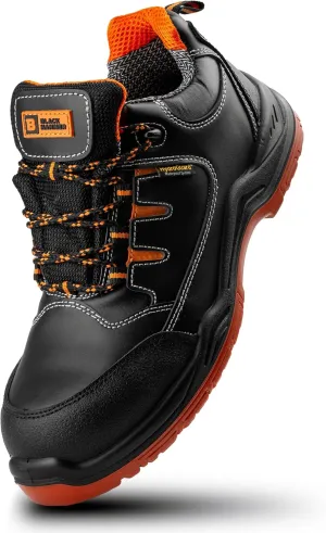 Black Hammer Composite Toe Shoes Men Waterproof Sneakers Lightweight Hiking Ankle Shoes S3 SRC 9007