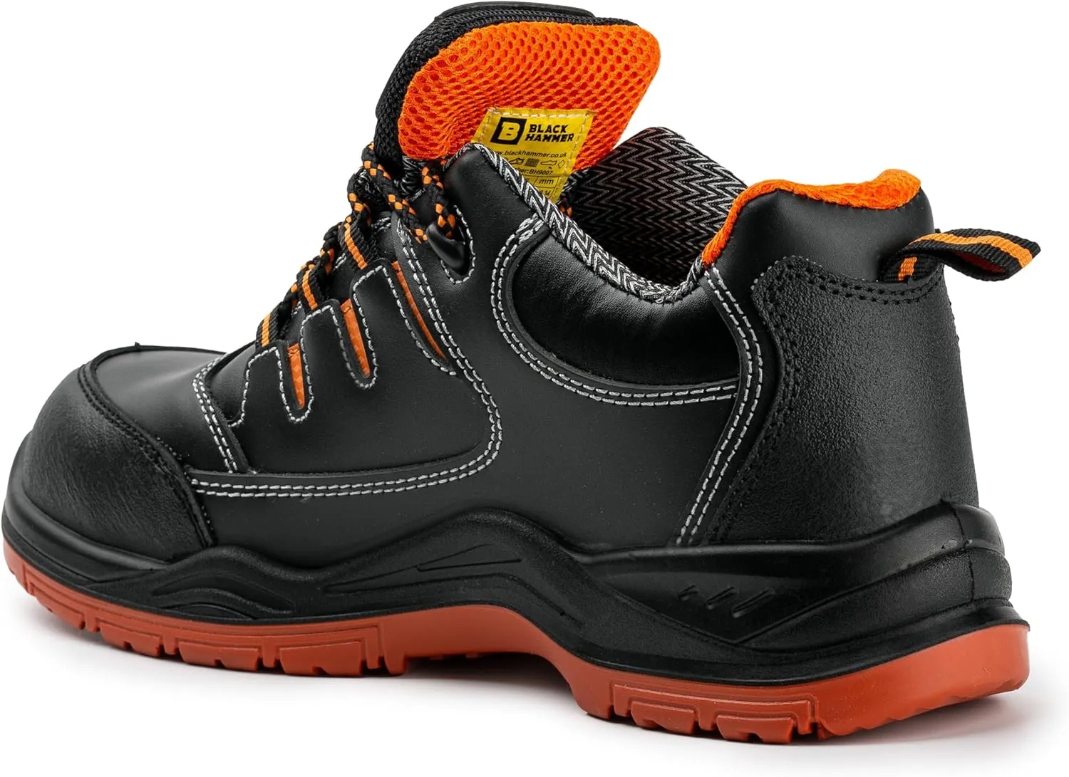 Black Hammer Composite Toe Shoes Men Waterproof Sneakers Lightweight Hiking Ankle Shoes S3 SRC 9007