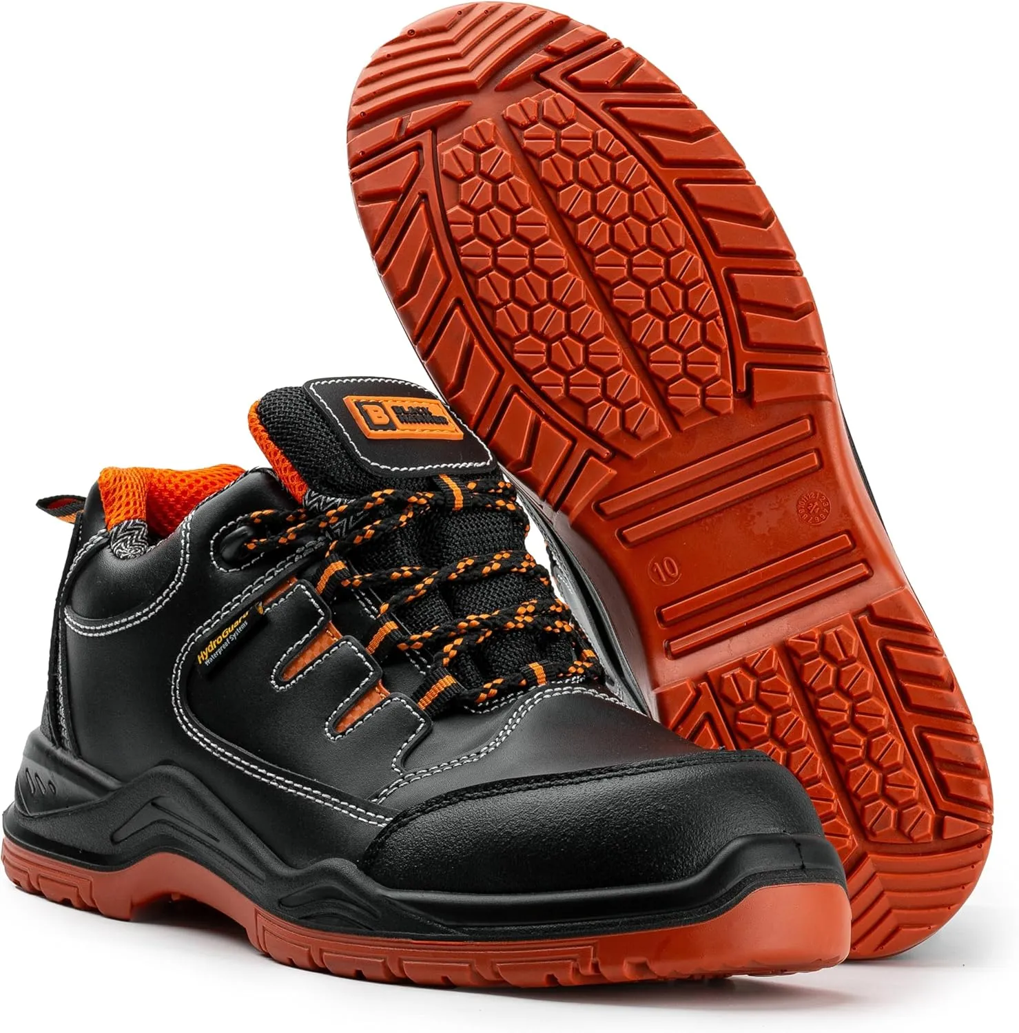 Black Hammer Composite Toe Shoes Men Waterproof Sneakers Lightweight Hiking Ankle Shoes S3 SRC 9007