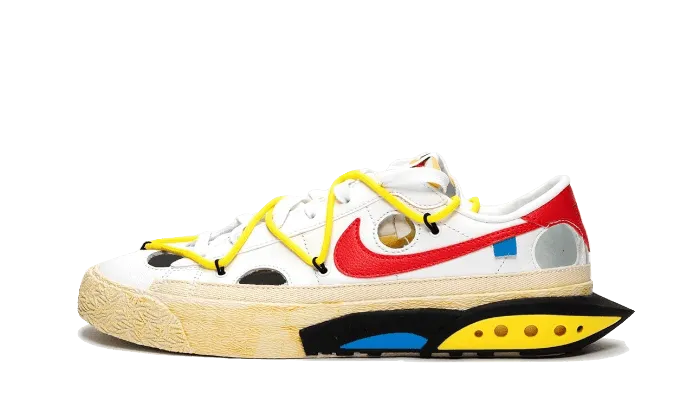 Blazer Low Off-White White University Red MeshUpper running in a geothermal area shoes