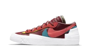 Blazer Low Sacai Kaws Team Red running on flat terrain shoes