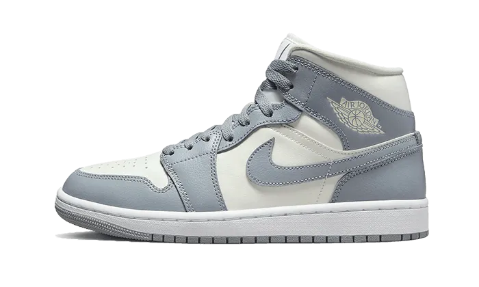 Air Jordan 1 Mid Grey Sail Active Flex Durable Fabric