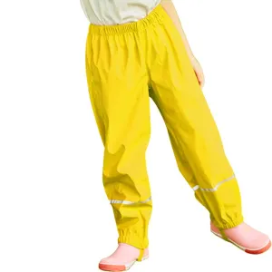 Boys Girls Waterproof Rain Pants Unisex Kids Rain Pants Children Rainwear Waterproof and Windproof 4-5 Years