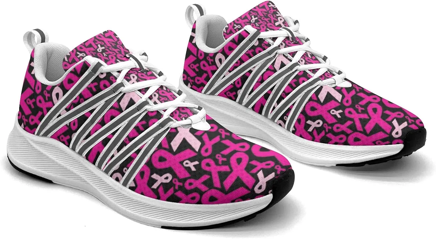 Breast Cancer Awareness Art Sneaker Women Athletic Shoes Personalited Running Shoes Comfortable Sports Sneaker