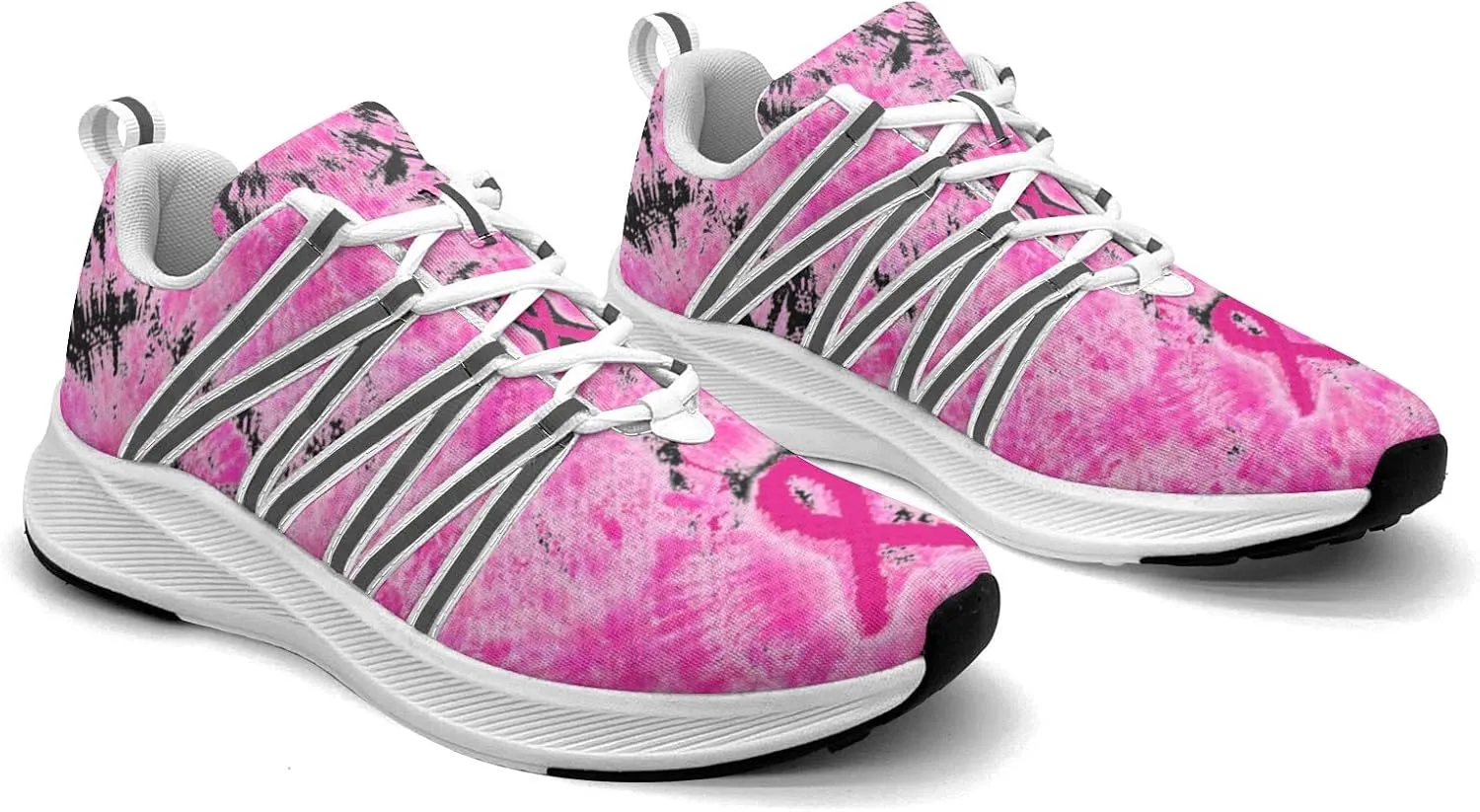 Breast Cancer Awareness Art Sneaker Women Athletic Shoes Personalited Running Shoes Comfortable Sports Sneaker