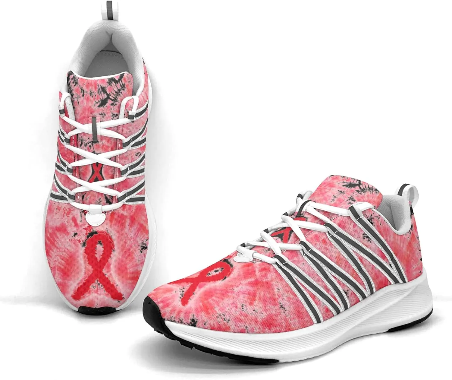 Breast Cancer Awareness Art Sneaker Women Athletic Shoes Personalited Running Shoes Comfortable Sports Sneaker