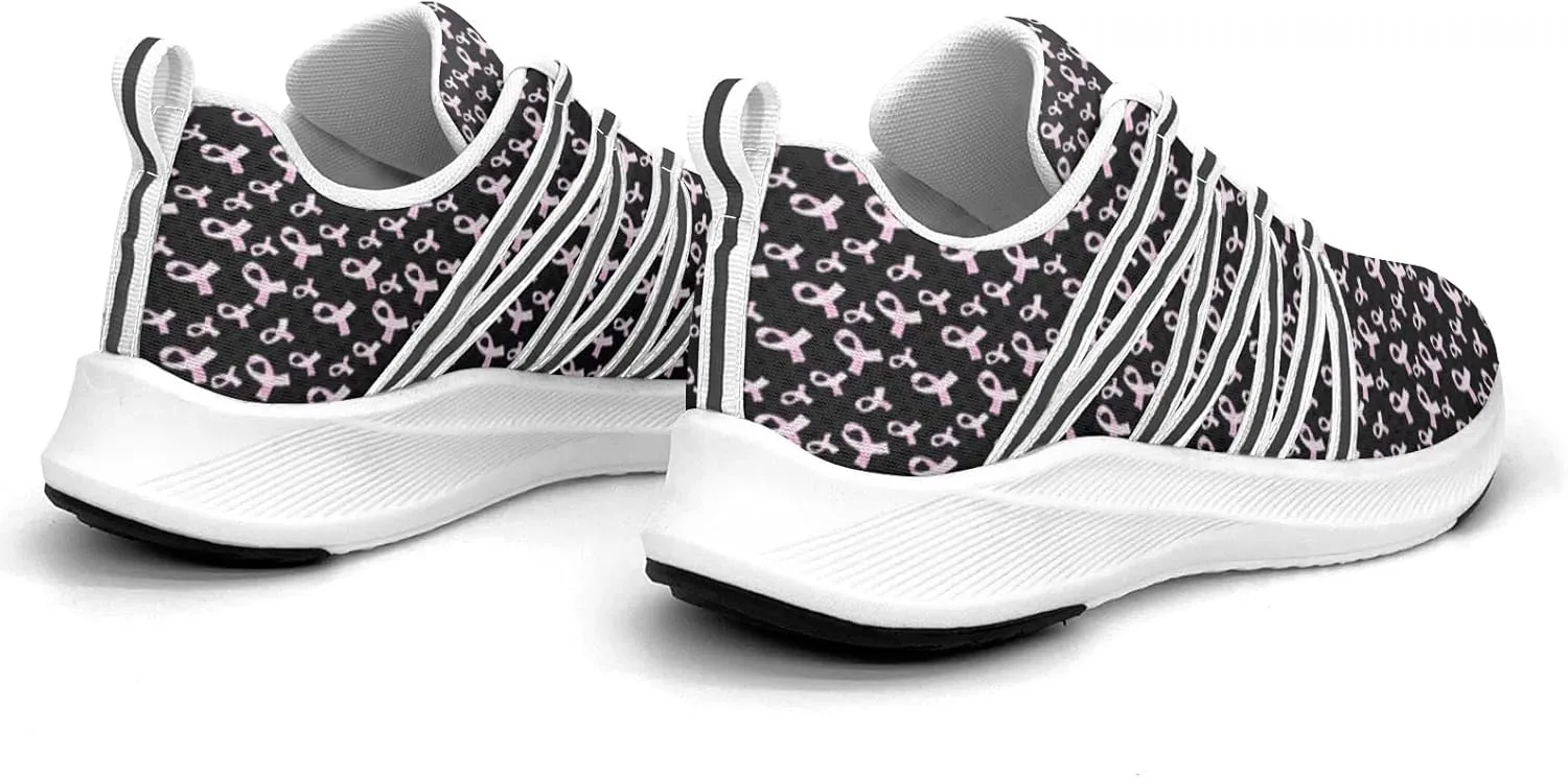 Breast Cancer Awareness Art Sneaker Women Athletic Shoes Personalited Running Shoes Comfortable Sports Sneaker