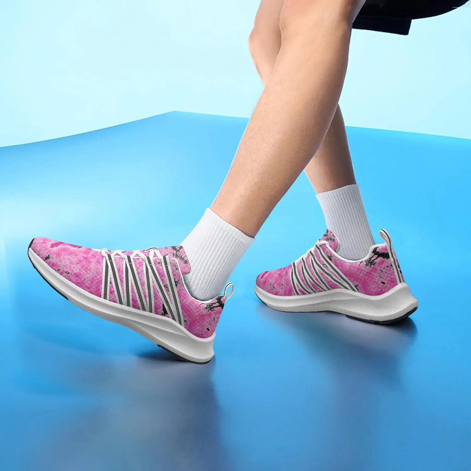 Breast Cancer Awareness Art Sneaker Women Athletic Shoes Personalited Running Shoes Comfortable Sports Sneaker