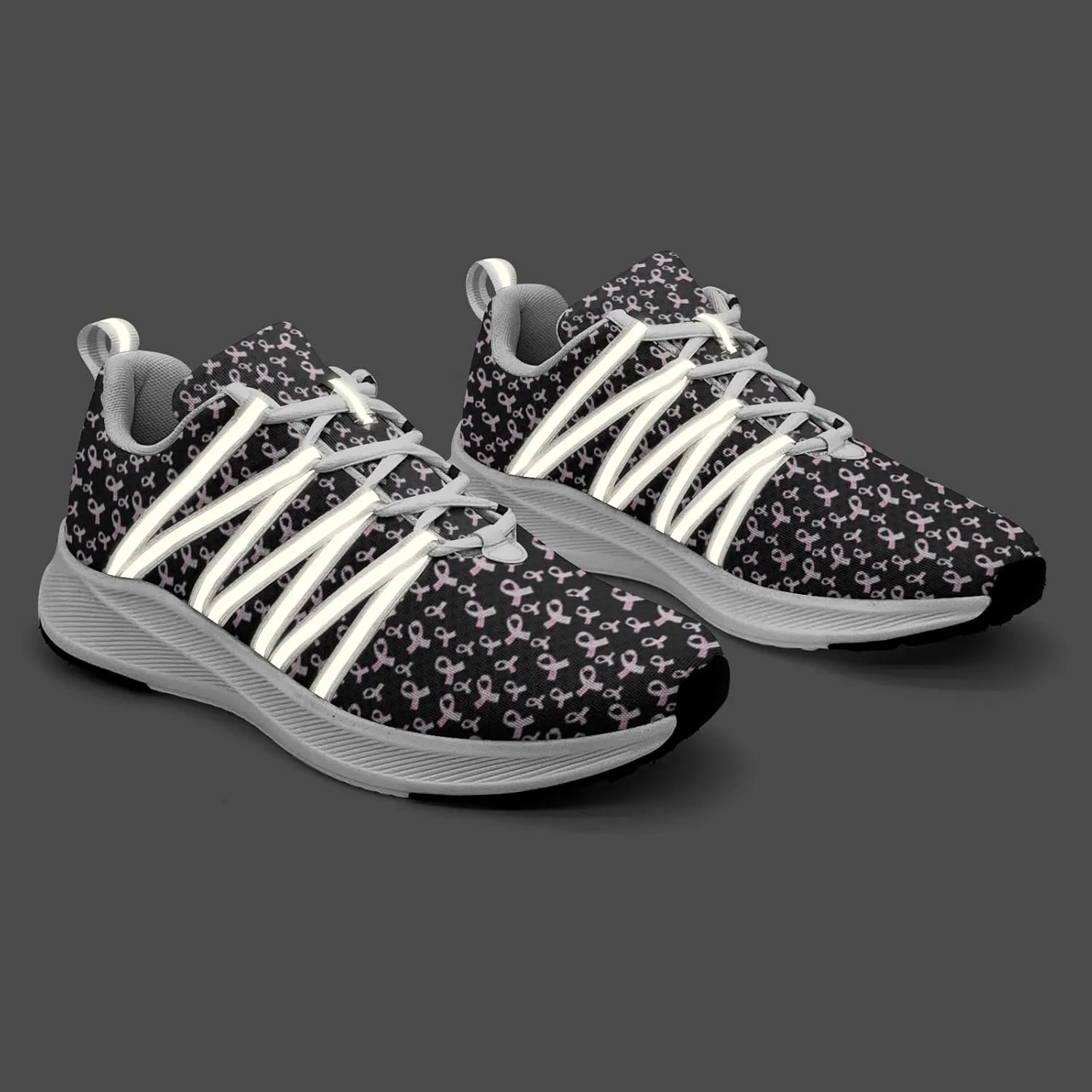 Breast Cancer Awareness Art Sneaker Women Athletic Shoes Personalited Running Shoes Comfortable Sports Sneaker