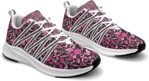 Breast Cancer Awareness Art Sneaker Women Athletic Shoes Personalited Running Shoes Comfortable Sports Sneaker