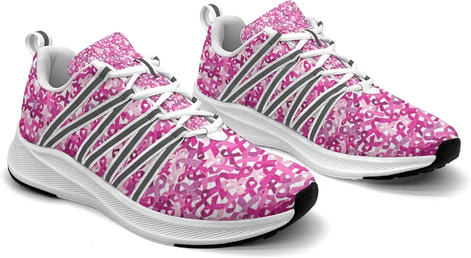 Breast Cancer Awareness Art Sneaker Women Athletic Shoes Personalited Running Shoes Comfortable Sports Sneaker