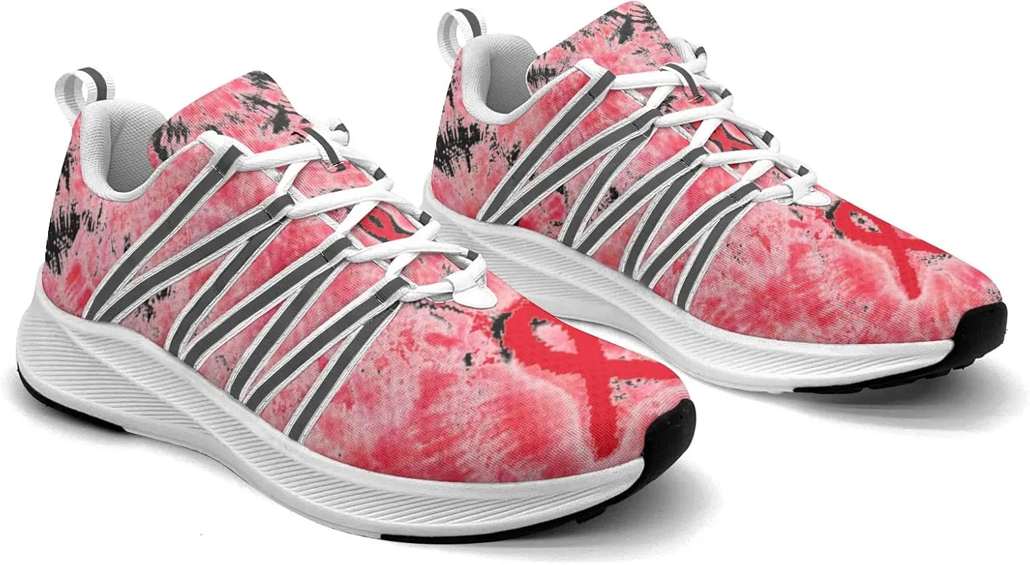 Breast Cancer Awareness Art Sneaker Women Athletic Shoes Personalited Running Shoes Comfortable Sports Sneaker