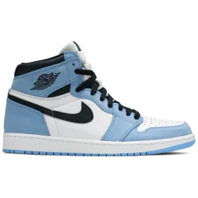 Air Jordan 1 Retro High White University Blue Black racquetball player shoes