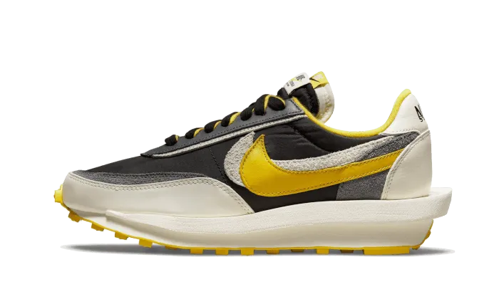 easy - to - clean running shoes Athletic Footwear LD Waffle Sacai Undercover Black Bright Citron