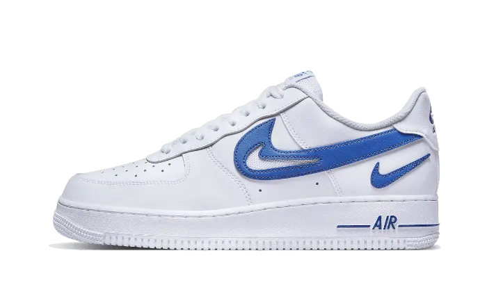 Soft   sole Holiday Outfit Air Force 1 Low '07 FM Cut Out Swoosh White Game Royal