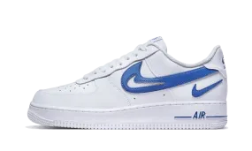 Soft   sole Holiday Outfit Air Force 1 Low '07 FM Cut Out Swoosh White Game Royal