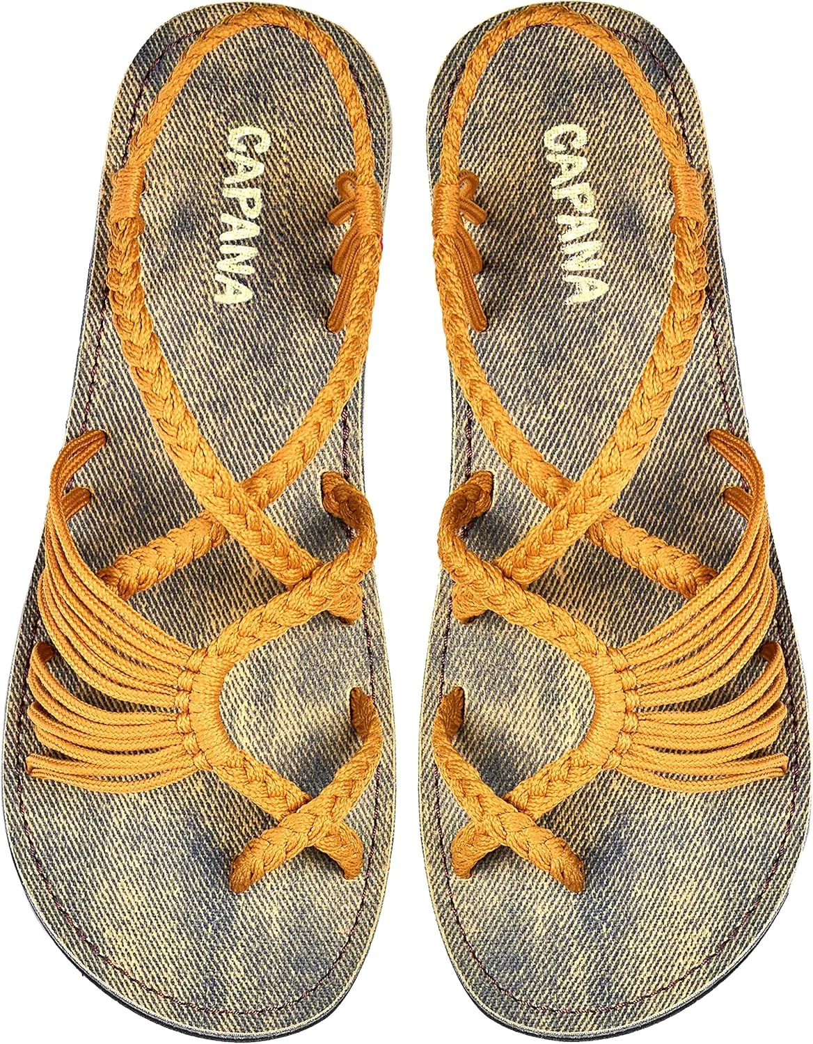 Capana Woven Women's Flat Sandals - Strappy Braided Sandals, Beach Sandals for Women Dressy Summer, Rope Bohemian Sandals, Spring Casual Womens Shoes, Comfy Boho Flats for Teen Girls – Banyan