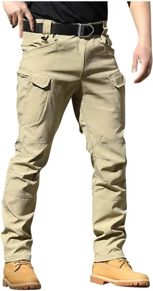 Cargo Pants for Men Camo Waterproof Baggy Lightweight Hiking Work Pants Relaxed Fit Combat Flexcamo Tactical Pants