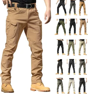 Cargo Pants for Men Camo Waterproof Baggy Lightweight Hiking Work Pants Relaxed Fit Combat Flexcamo Tactical Pants