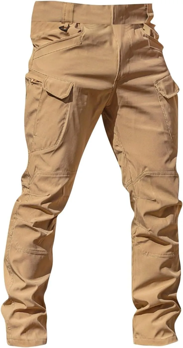 Cargo Pants for Men Camo Waterproof Baggy Lightweight Hiking Work Pants Relaxed Fit Combat Flexcamo Tactical Pants
