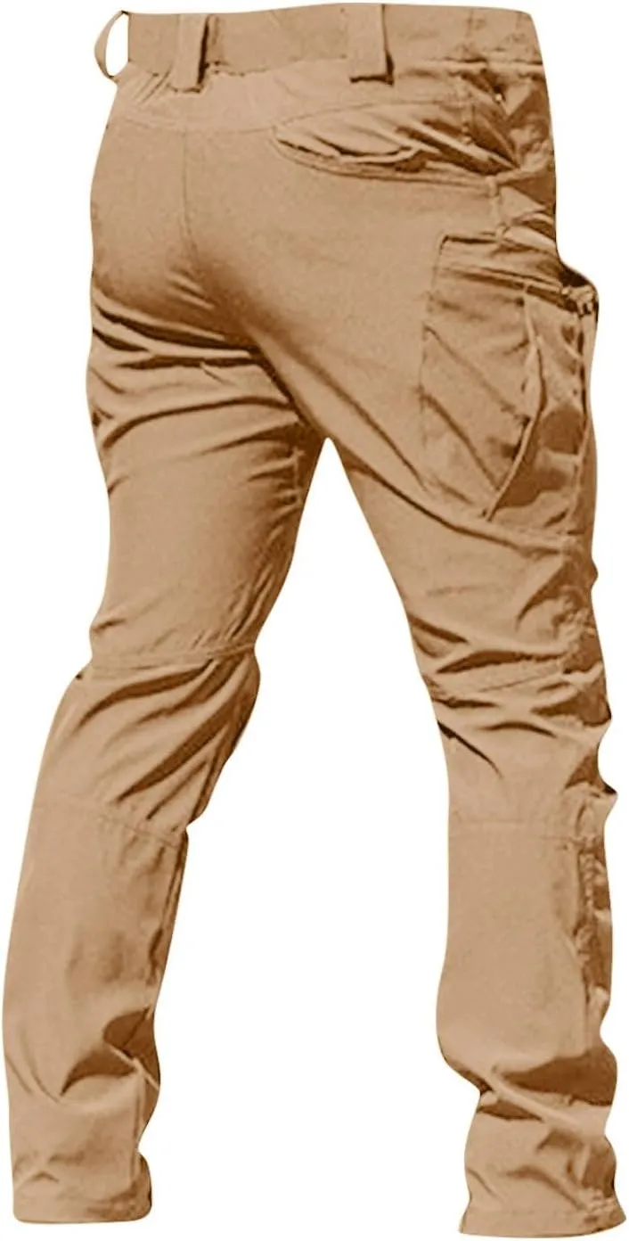 Cargo Pants for Men Camo Waterproof Baggy Lightweight Hiking Work Pants Relaxed Fit Combat Flexcamo Tactical Pants