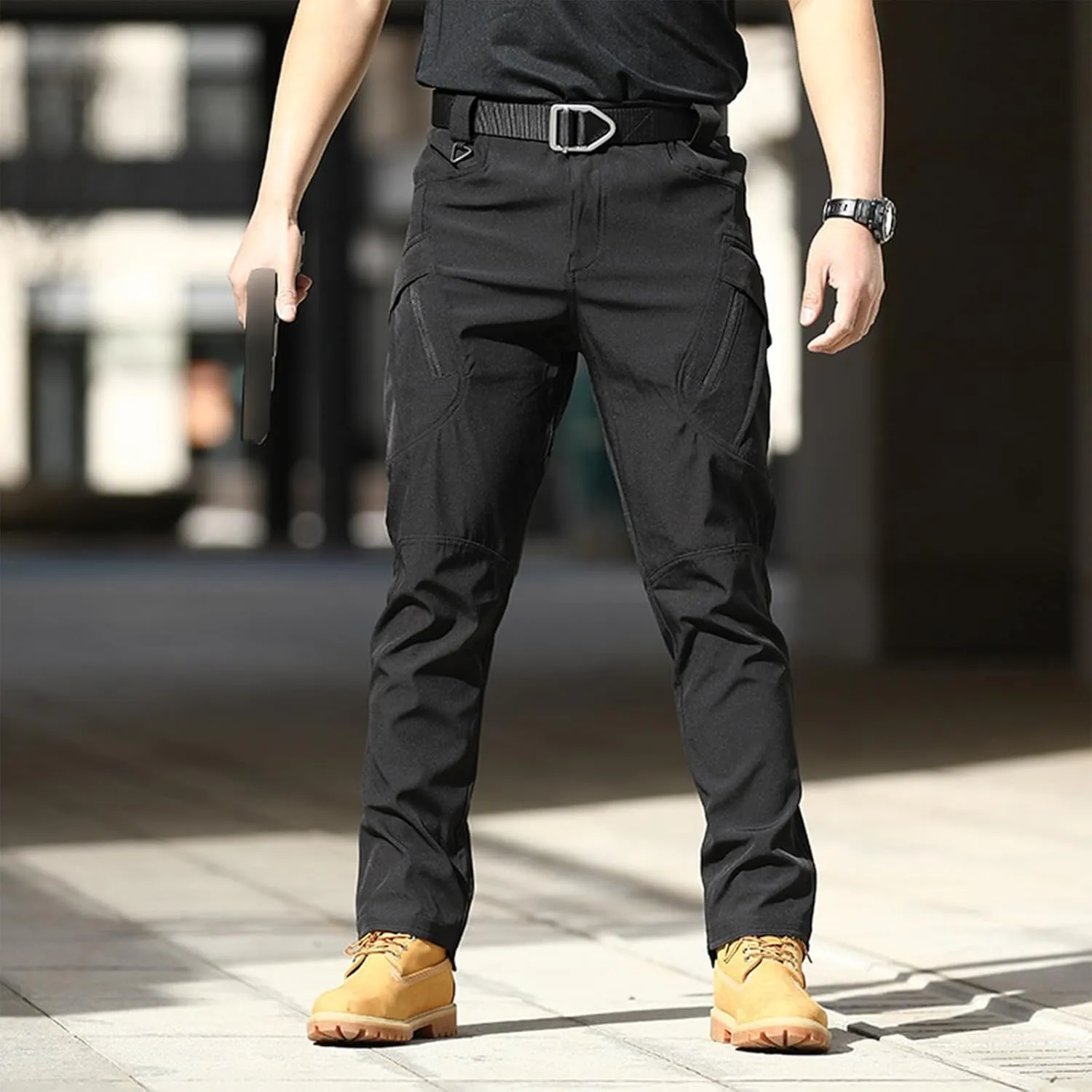 Cargo Pants for Men Waterproof Lightweight Hiking Tactical Pants Loose Outdoor Work Pants with Multi Pockets