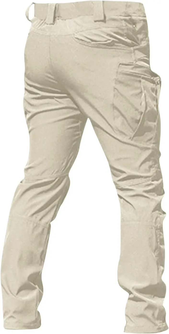 Cargo Pants for Men Waterproof Lightweight Hiking Tactical Pants Loose Outdoor Work Pants with Multi Pockets