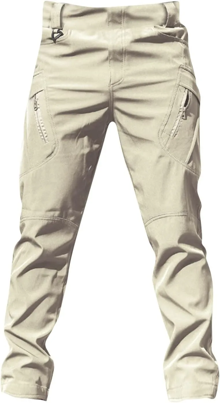 Cargo Pants for Men Waterproof Lightweight Hiking Tactical Pants Loose Outdoor Work Pants with Multi Pockets